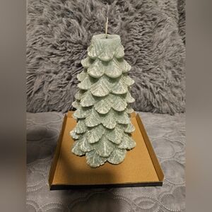 Glittery Christmas Luminara Tree Candle